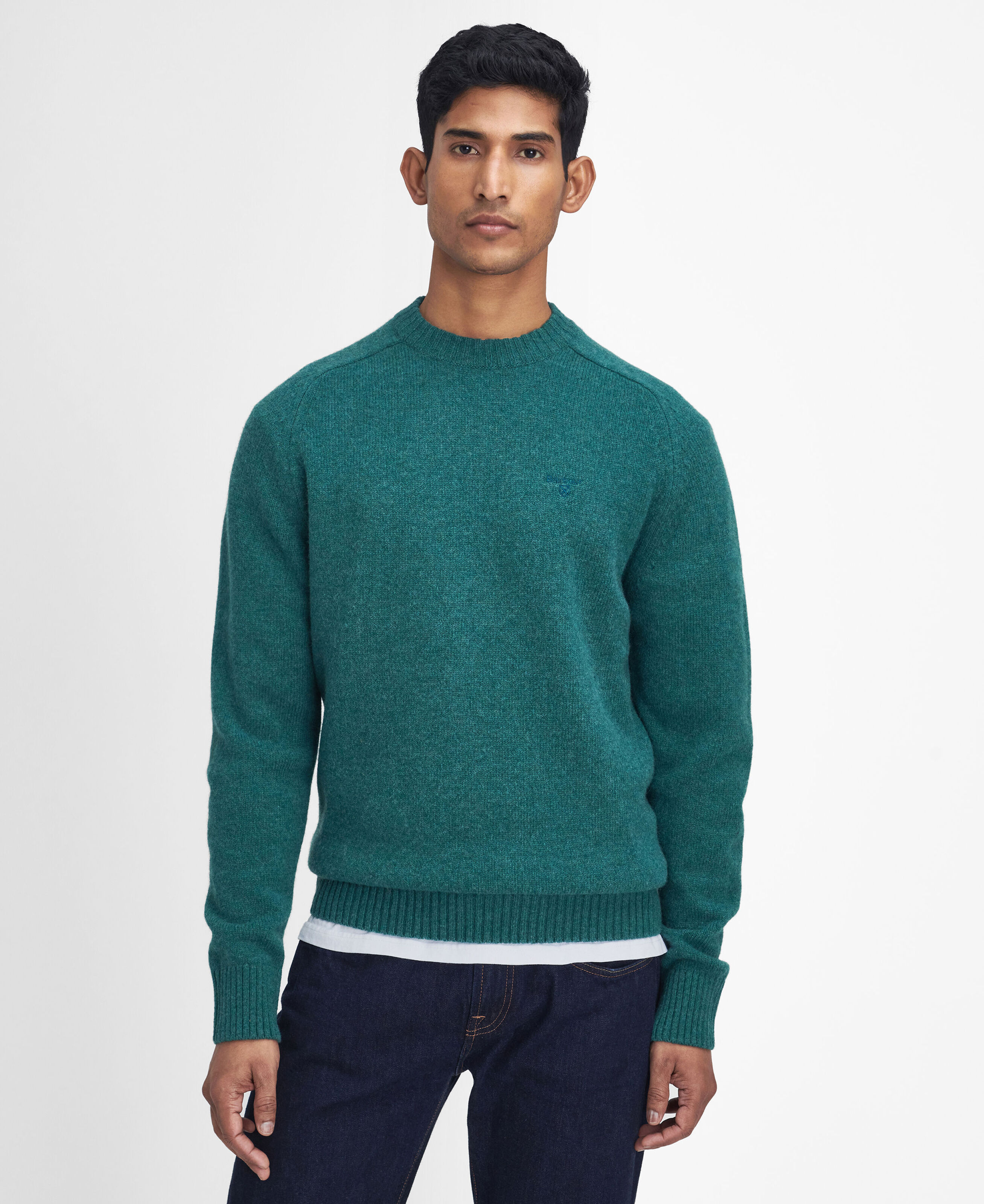 Barbour Grangetown Crew Neck Jumper Green