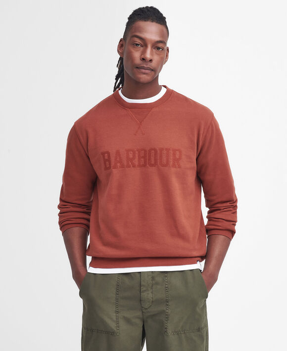 Barbour Howe Relaxed Sweatshirt: Dark Ginger