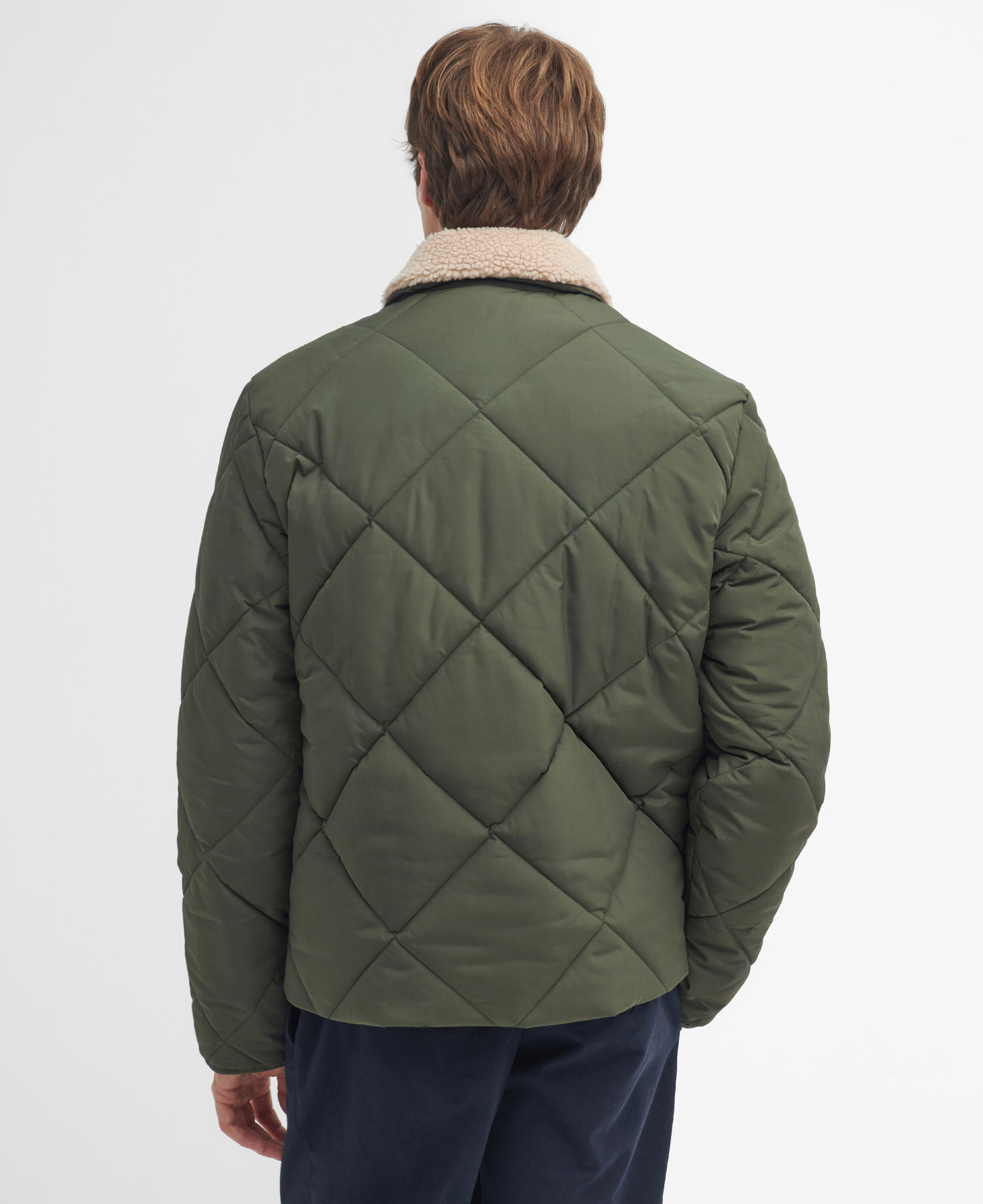 Barbour Angler Quilted Jacket: Fern