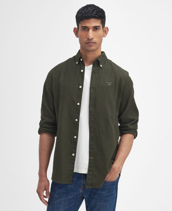 Barbour Twillbridge Shirt: Forest