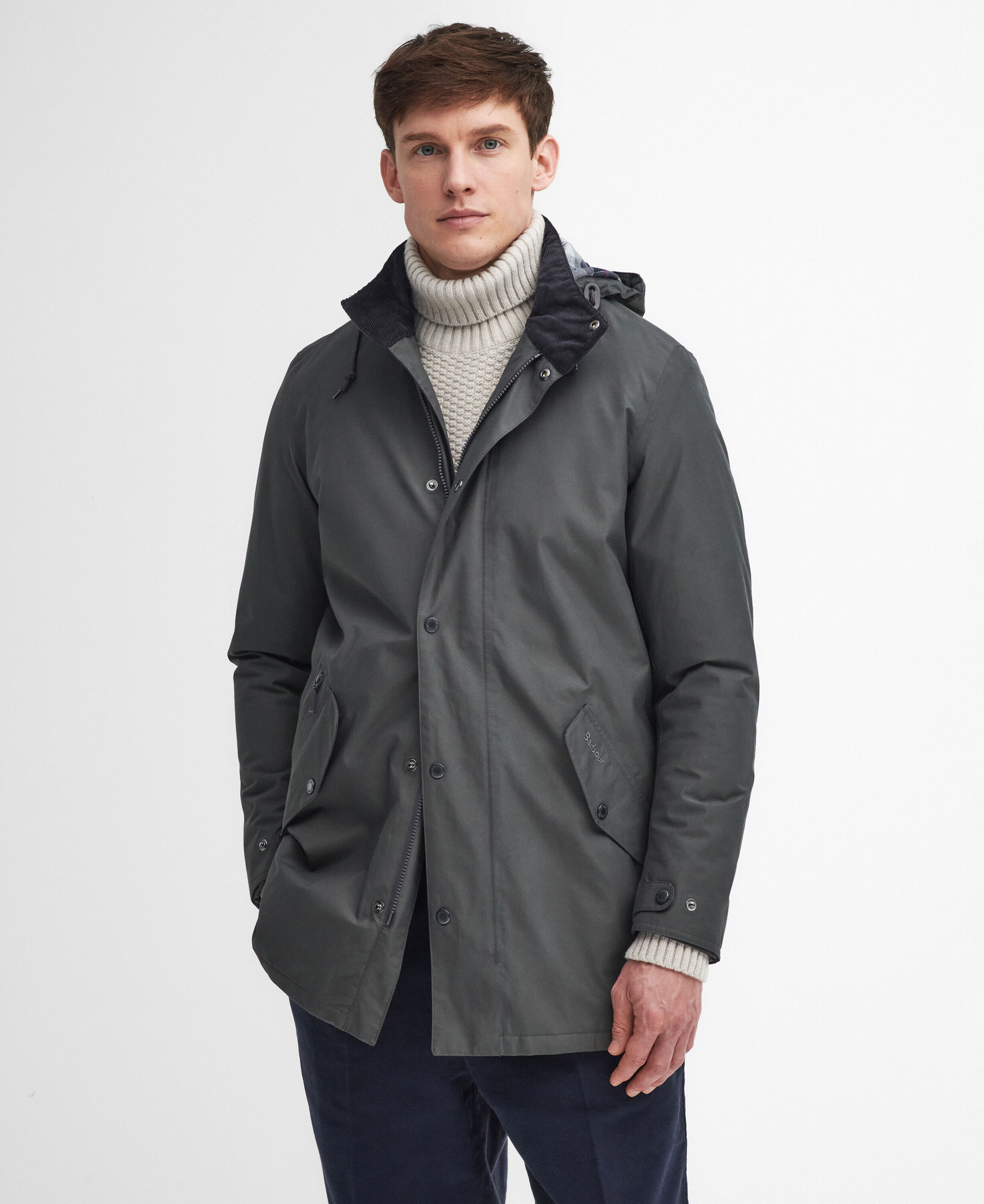 Barbour Chelsea Waterproof Mac: Charcoal