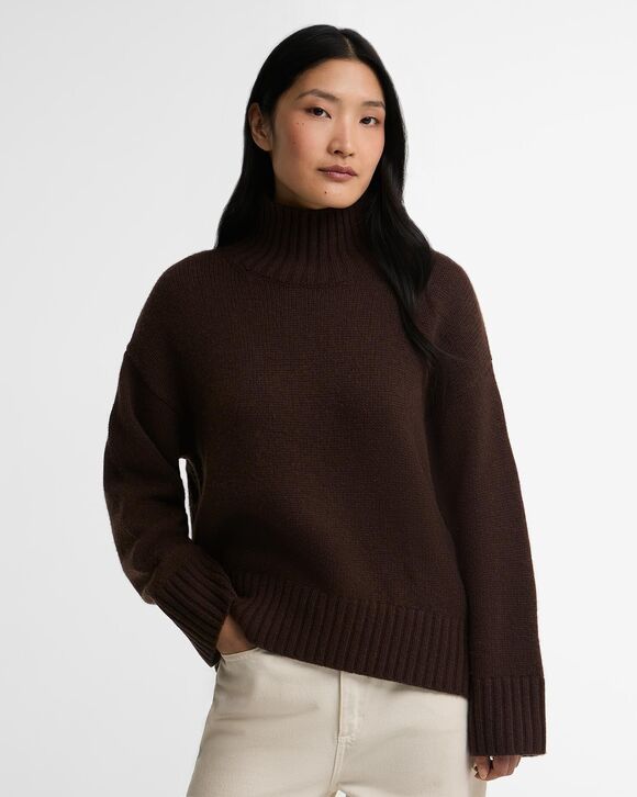 Barbour Woodhouse Cashmere Blend Funnel Neck: Rustic