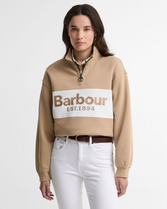 Barbour Zaria Half Zip: Warm Trench