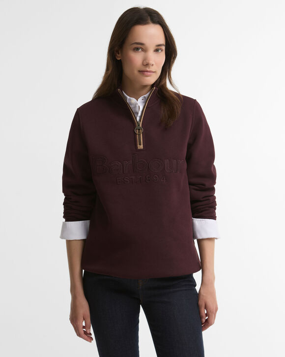 Barbour Cynthia Half Zip: Fig