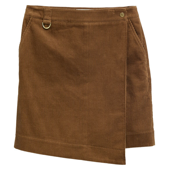 Barbour Wrenwood Wrap Mini Skirt: Tan