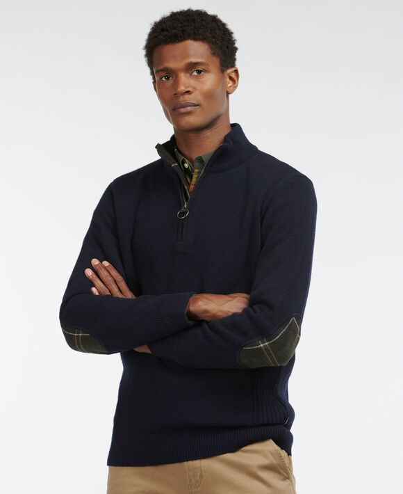 Barbour Holden Half Zip: Navy Marl