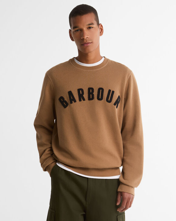 Barbour Prep Logo Crew: Sandstone
