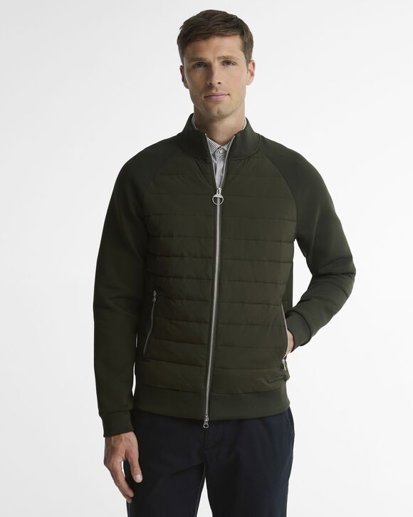 Barbour Thornton Quilted Zip: Sage