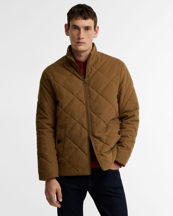 Barbour Corden Quilt: Dark Sand