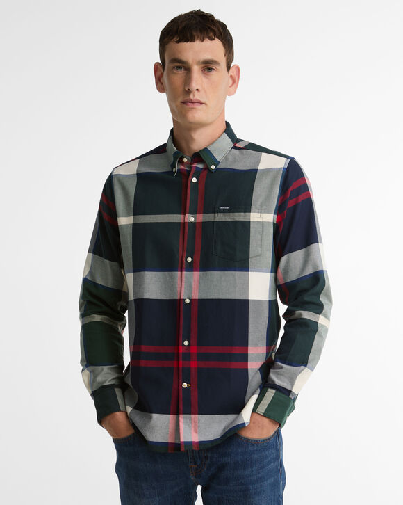 Barbour Dunoon Tailored Fit Shirt: Evergreen