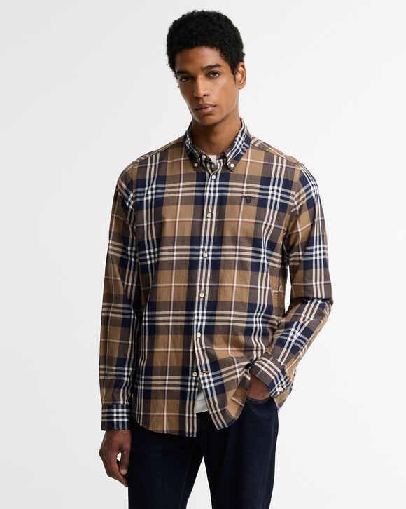 Barbour Edgar Tailored Fit Shirt: Stone
