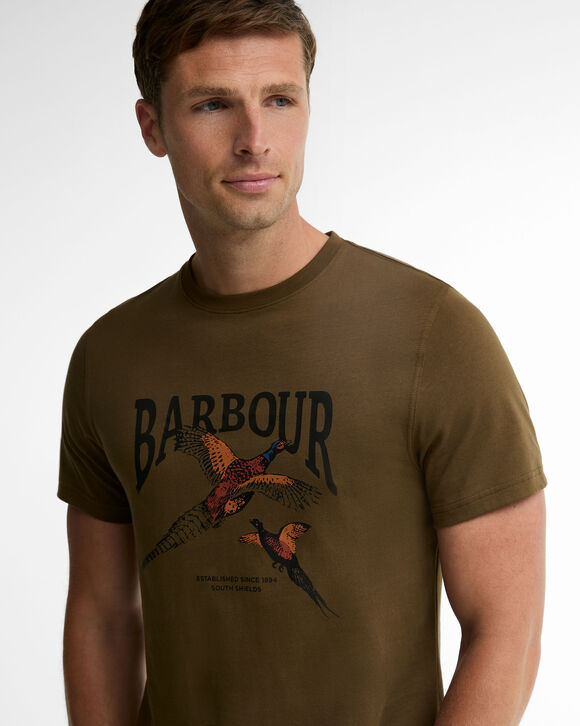 Barbour Pheasant Graphic Tee: Beech