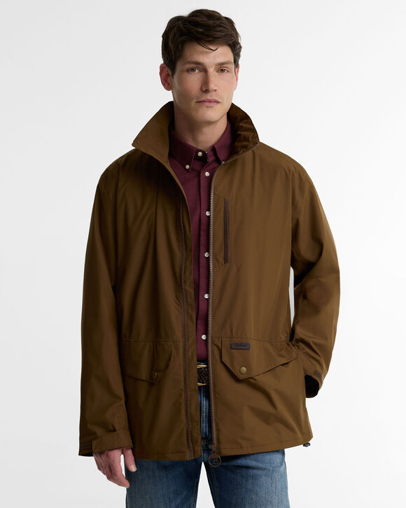 Barbour Uldale Waterproof Jacket: Dark Sand
