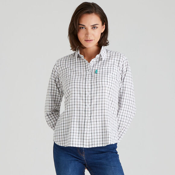 Ridgeline Ladies Sedgebrook Shirt: Deep Forest/Smokey Olive