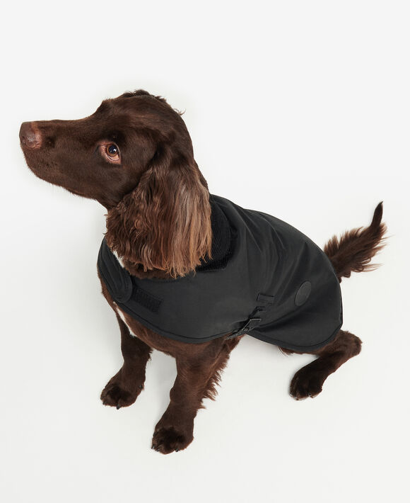 Barbour Wax Dog Coat: Black
