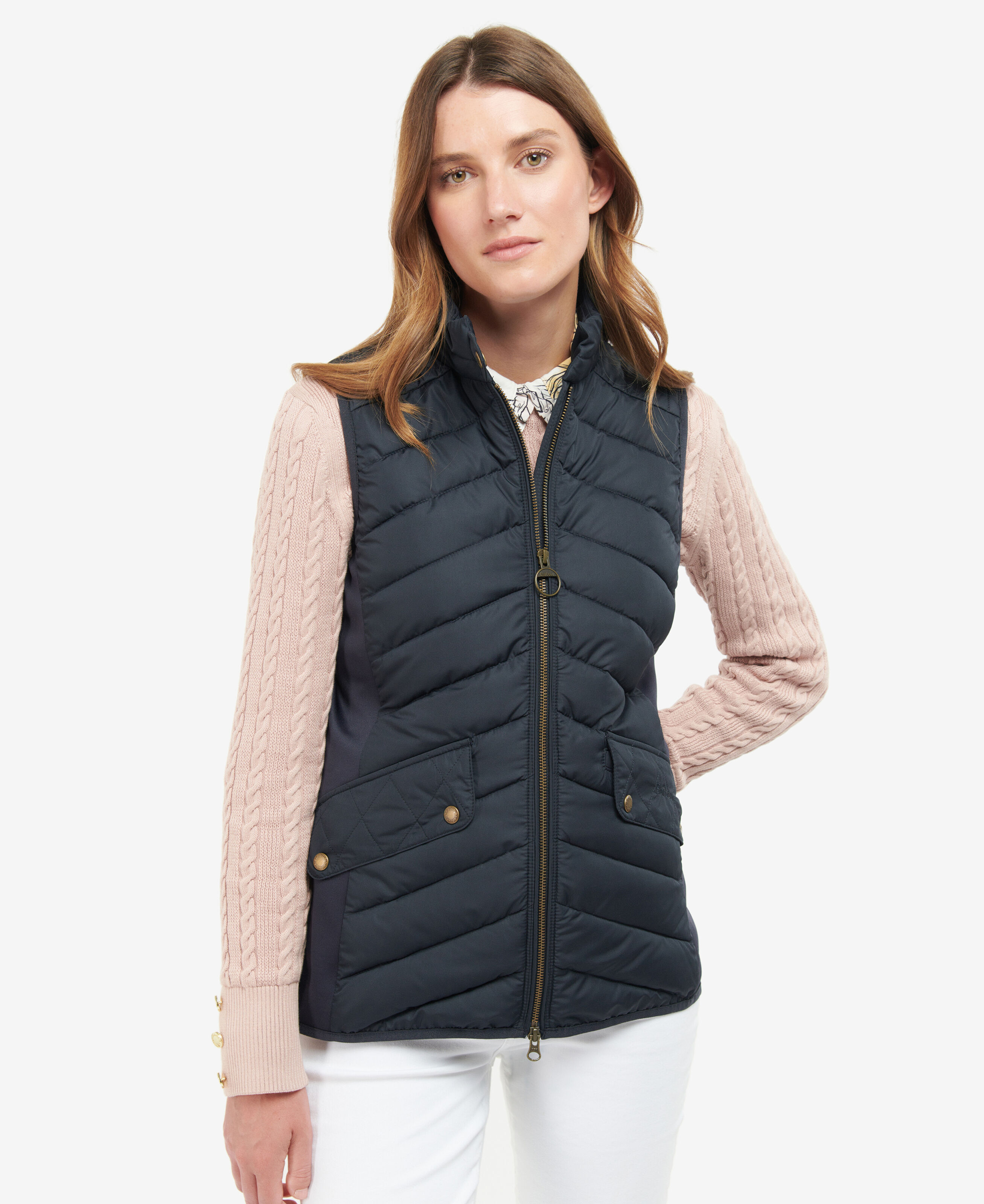 Navy hot sale barbour gilet