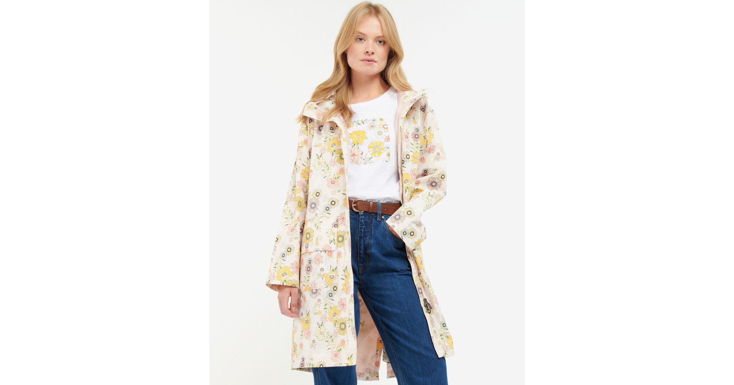 Barbour Printed Hama Showerproof Jacket: Mid Summer Floral