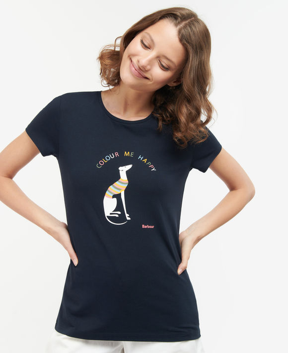 Barbour CMH Bowland Tee: Navy