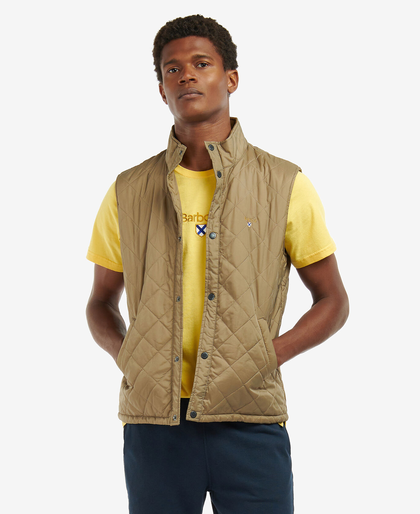 Barbour store gilets yellow