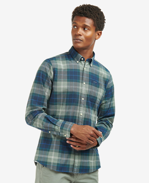 Barbour Lewis Tailored Shirt: Kielder Blue