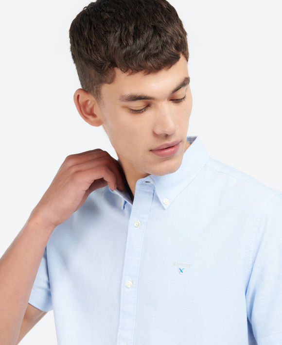 Barbour Oxtown Tailored S/S Shirt: Sky