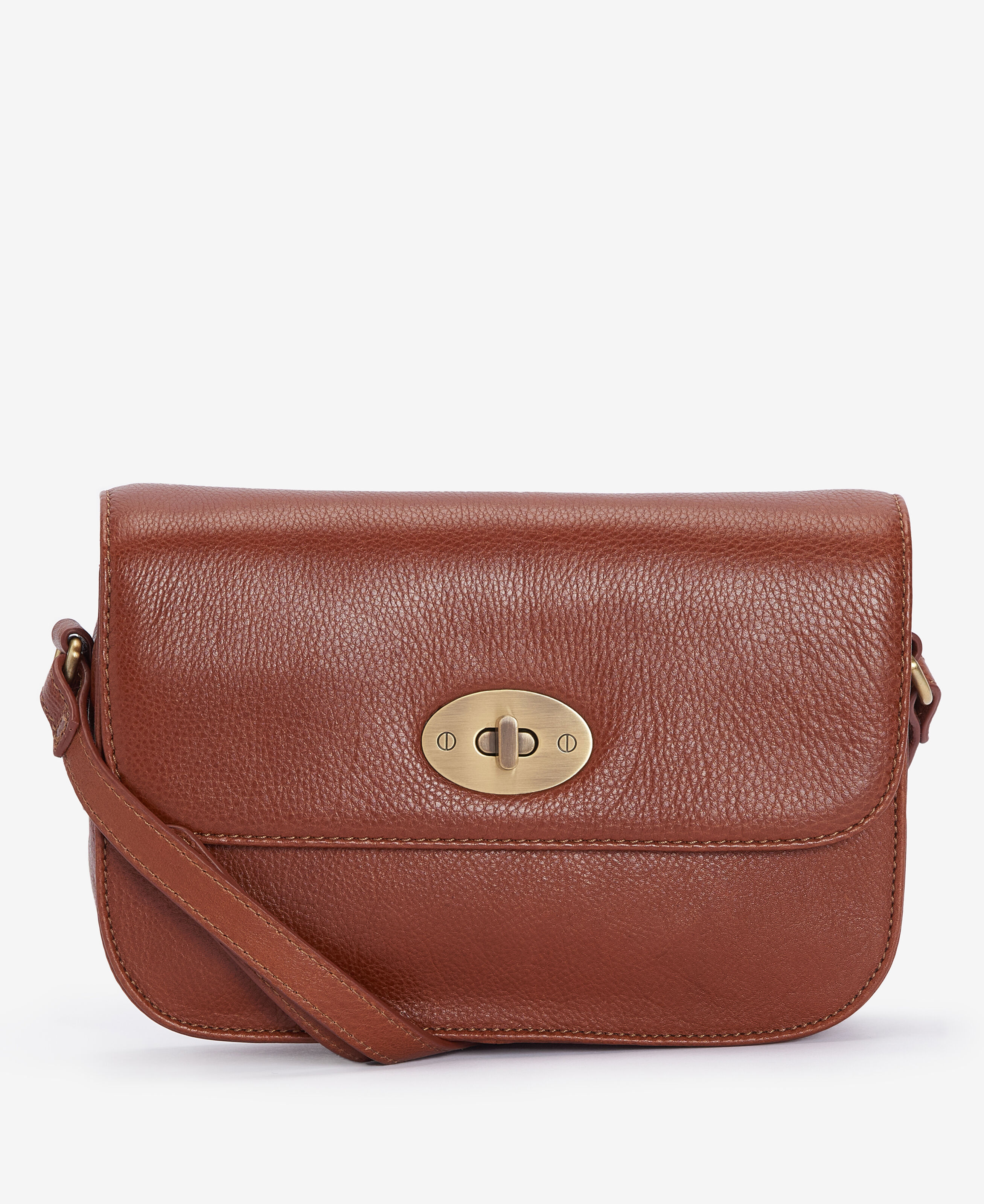 Mulberry locked cosmetic purse in chocolate Brown.