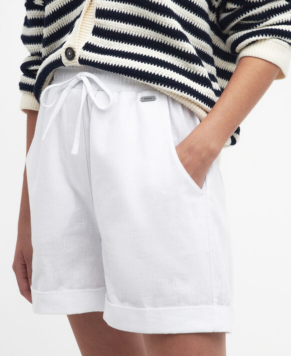 Barbour Elsden Shorts: White