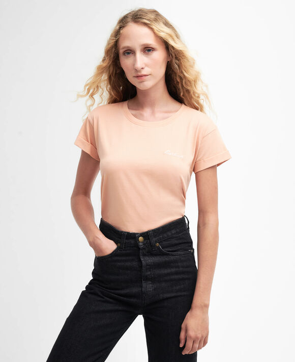 Barbour Kenmore Tee: Soft Apricot