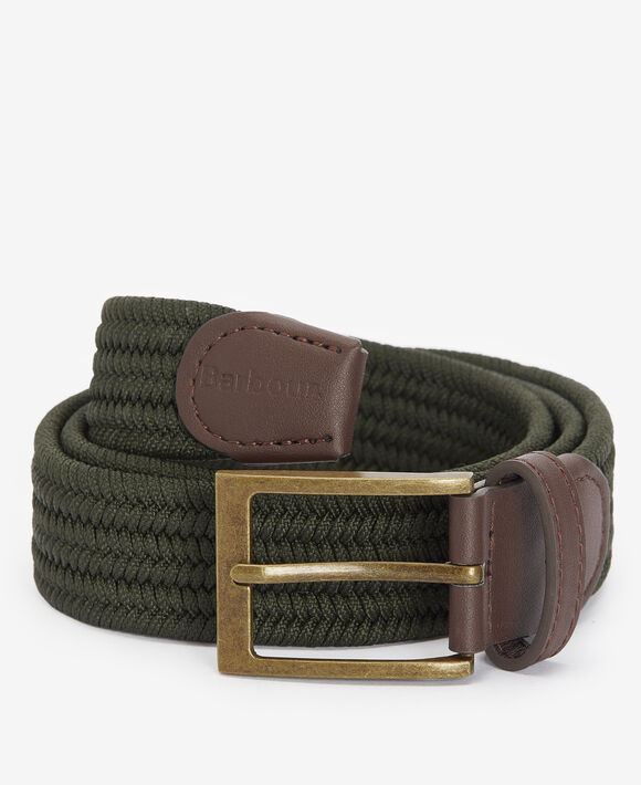 Barbour Nevis Webbed Belt: Dark Olive