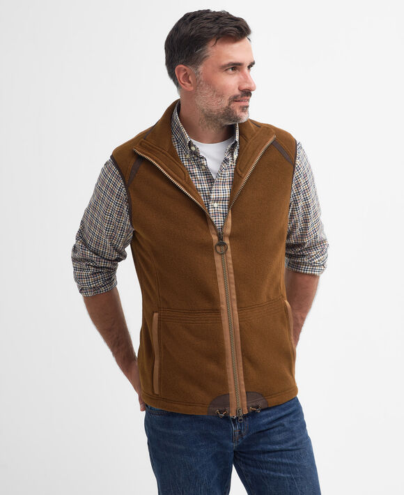Barbour Langdale Fleece Gilet: Rustic Brown