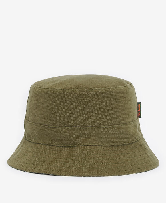 Barbour Cornwall Reversible Bucket Hat: Olive