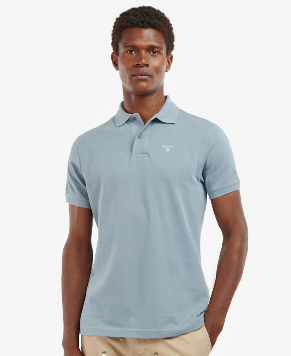 Barbour Sports Polo: Washed Blue