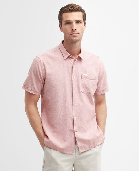 Barbour Nelson Tailored Shirt: Pink Clay