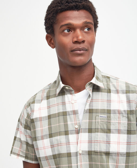 Barbour Gordon S/S Shirt: Glenmore Olive