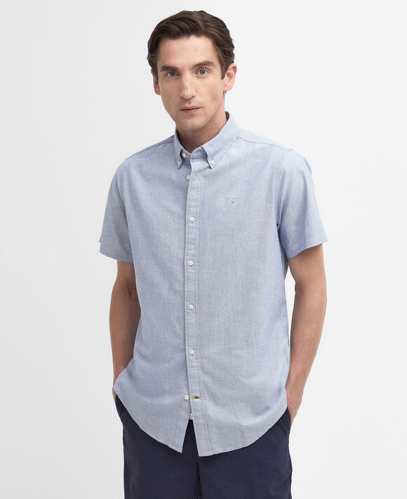 Barbour Oxtown Tailored S/S Shirt: Dark Denim
