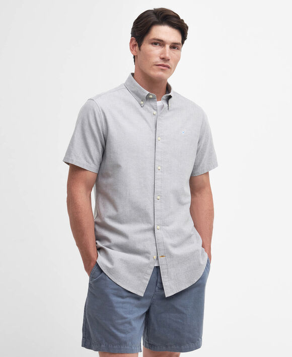 Barbour Oxtown Tailored S/S Shirt: Pale Sage