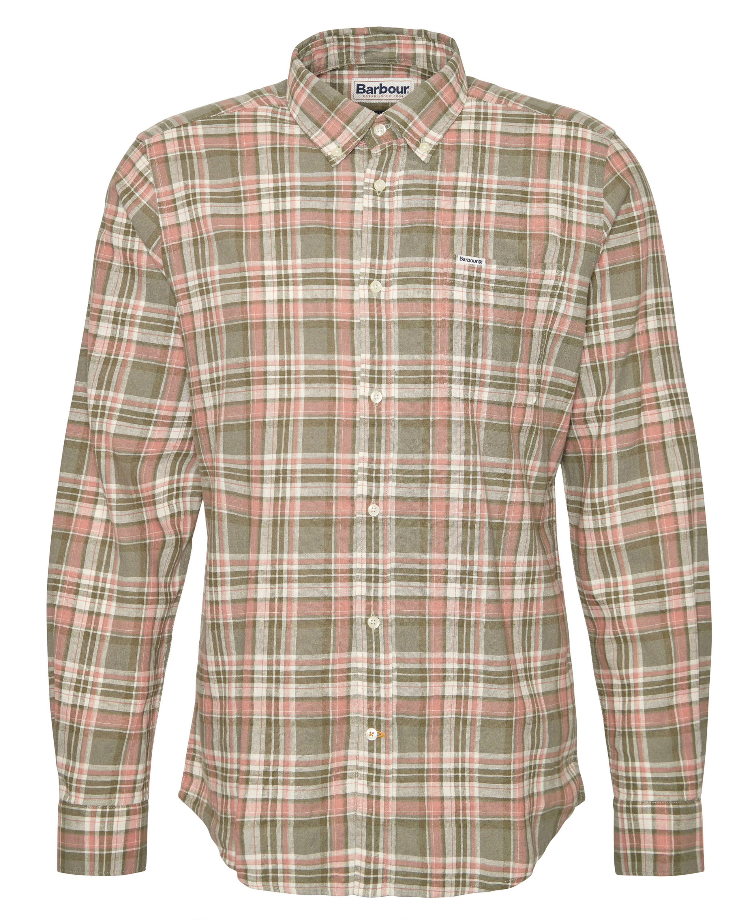 Barbour Mowbray Tailored Shirt: Olive