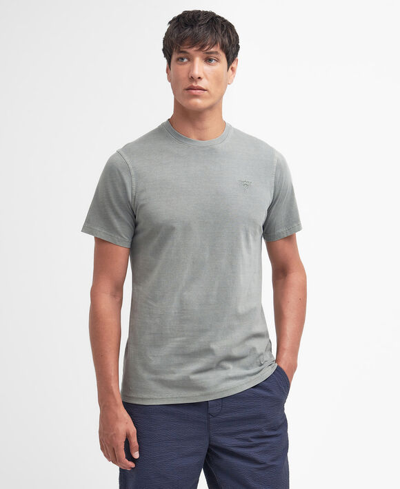 Barbour Garment Dyed Tee: Agave Green