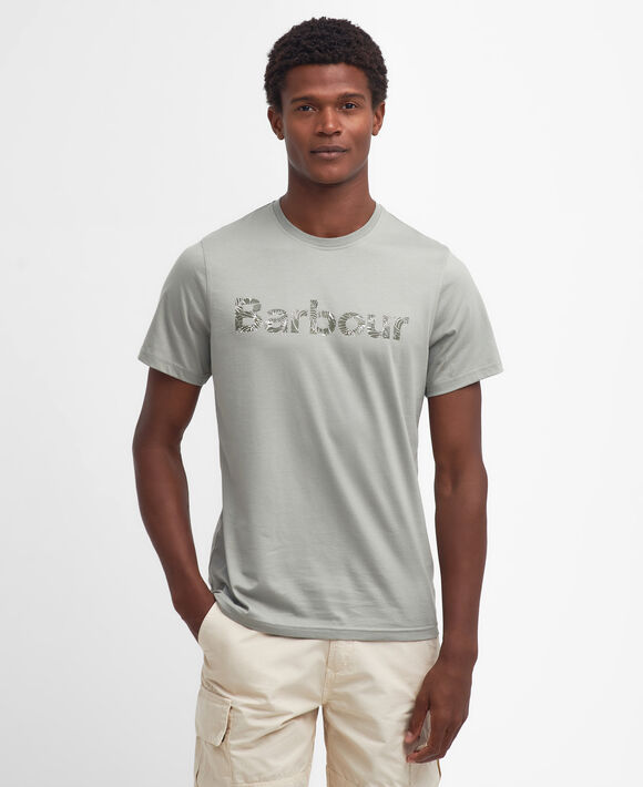 Barbour Cornwall Logo T-Shirt: Forest Fog