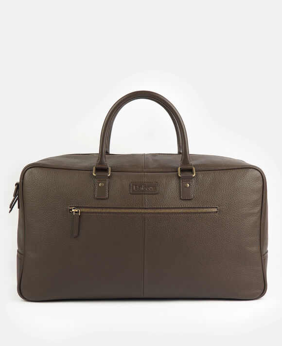 Barbour Highgate Leather Holdall Bag: Dark Brown