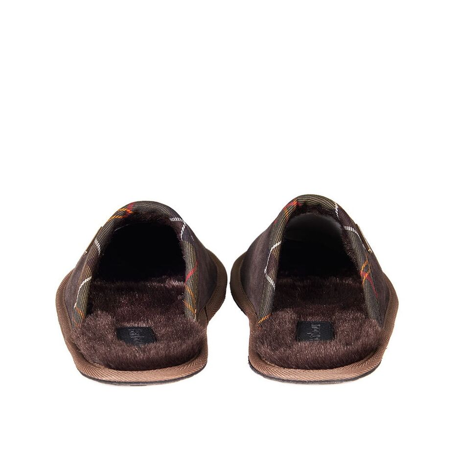Barbour Leigh Slippers Brown Back 