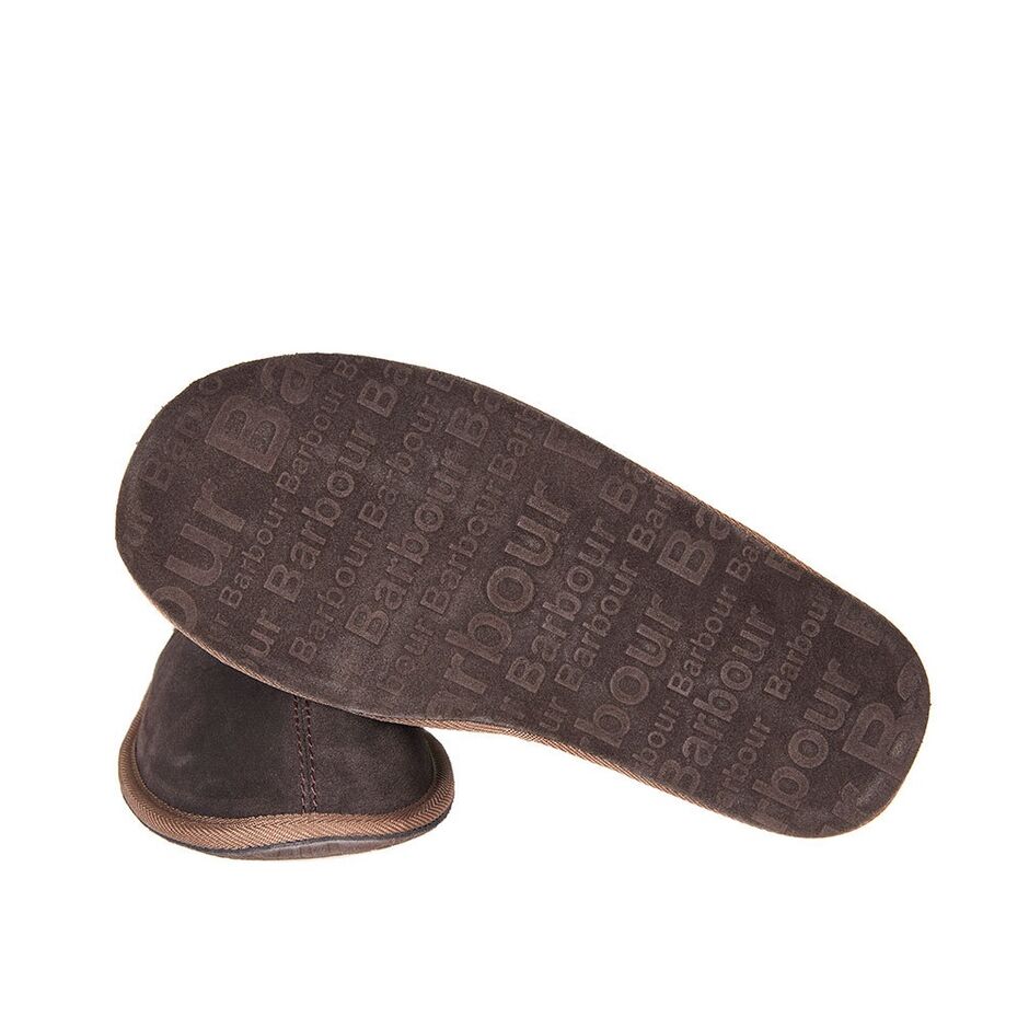 Barbour Leigh Slippers Brown Underside 