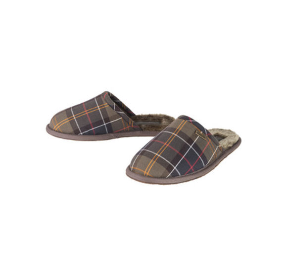 Barbour Leigh Slipper Classic Tartan and Brown
