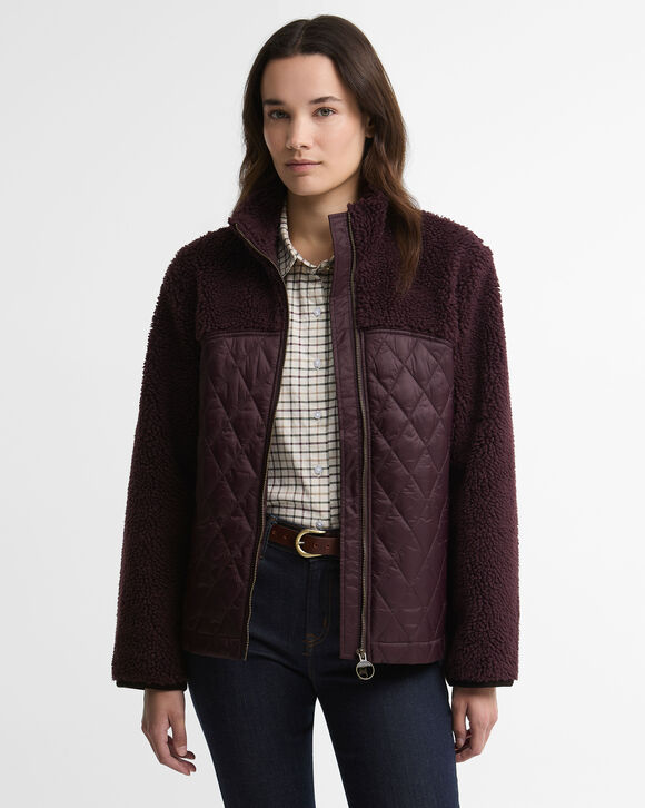 Barbour Ami Casual Fleece Jacket: Fig