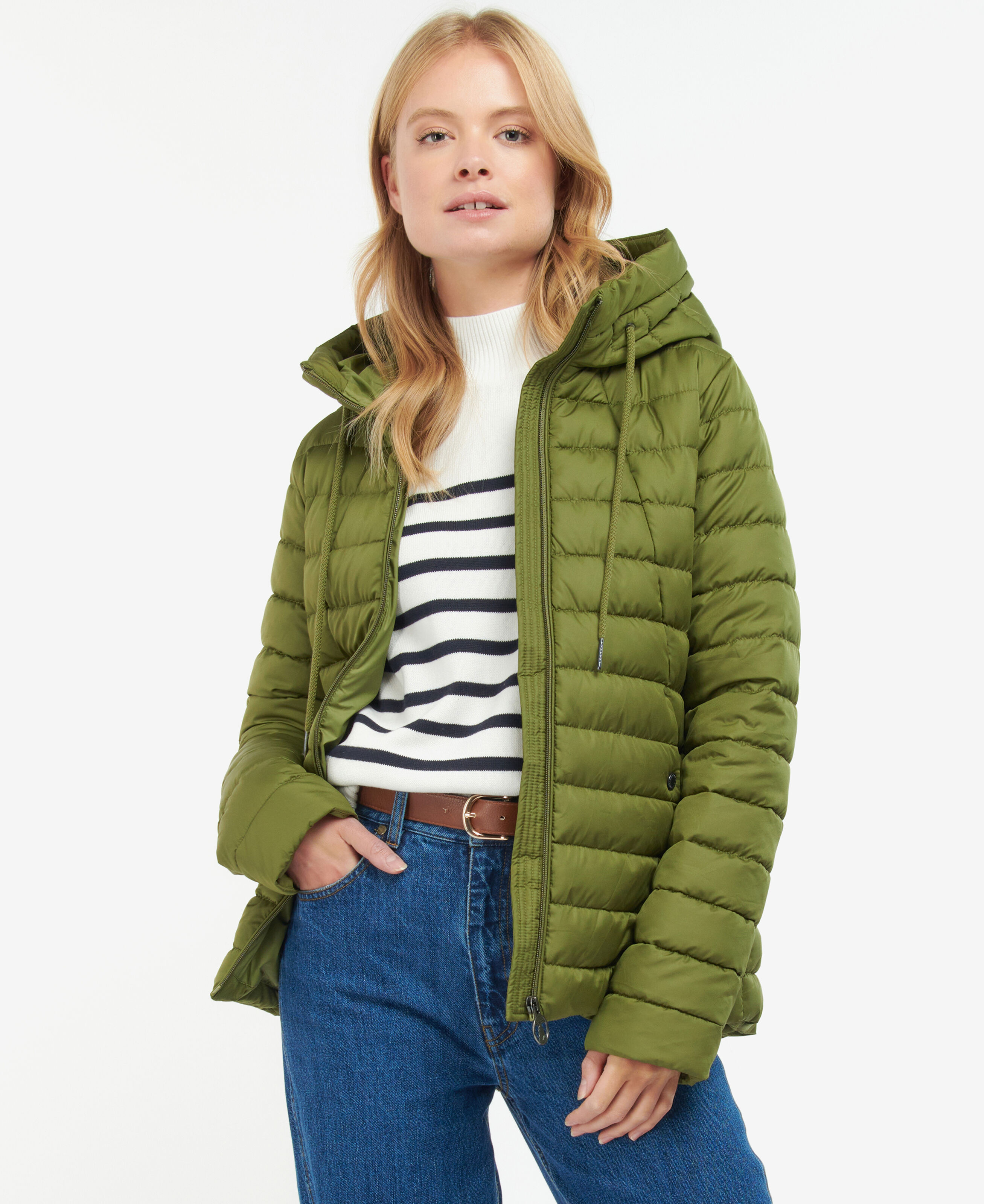 Olive quilted 2024 jacket womens