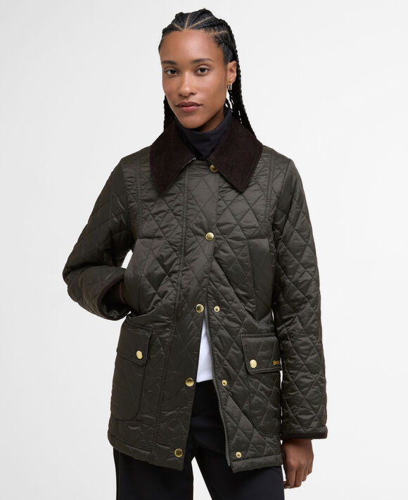 Barbour Modern Beadnell Quilted Jacket: Sage