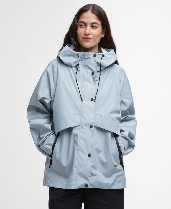 Barbour Naomi Waterproof Jacket: Ice Blue