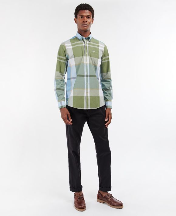 Barbour Harris Tailored Shirt: Washed Olive