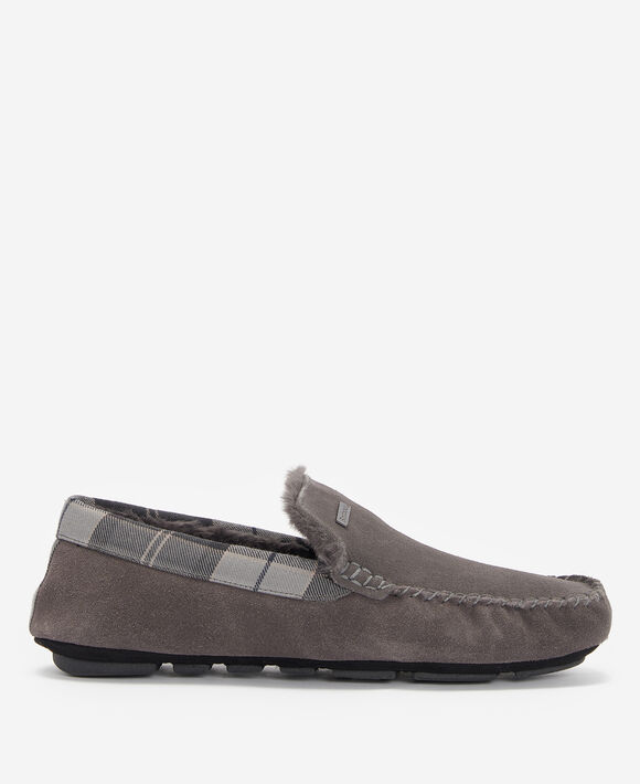 Barbour Monty Slipper: Grey Suede