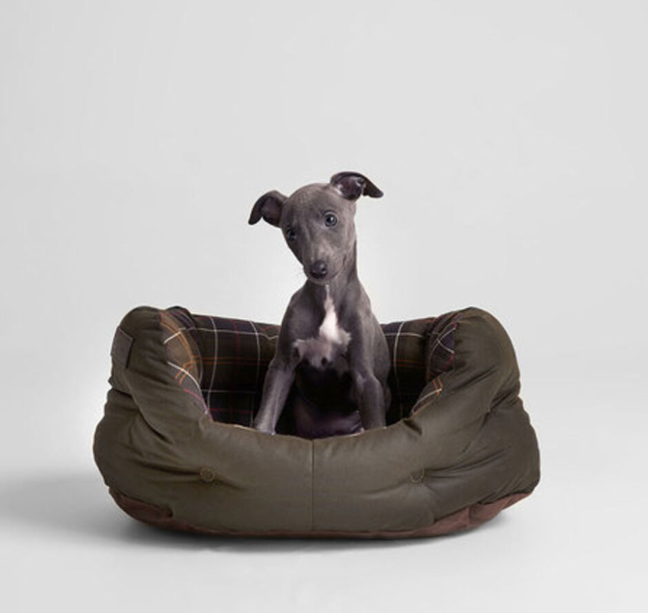 waxed cotton dog bed